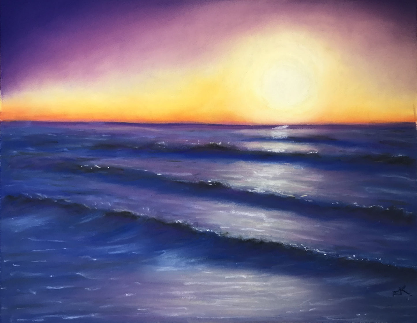 Twilight Seas - Original Pastel Painting